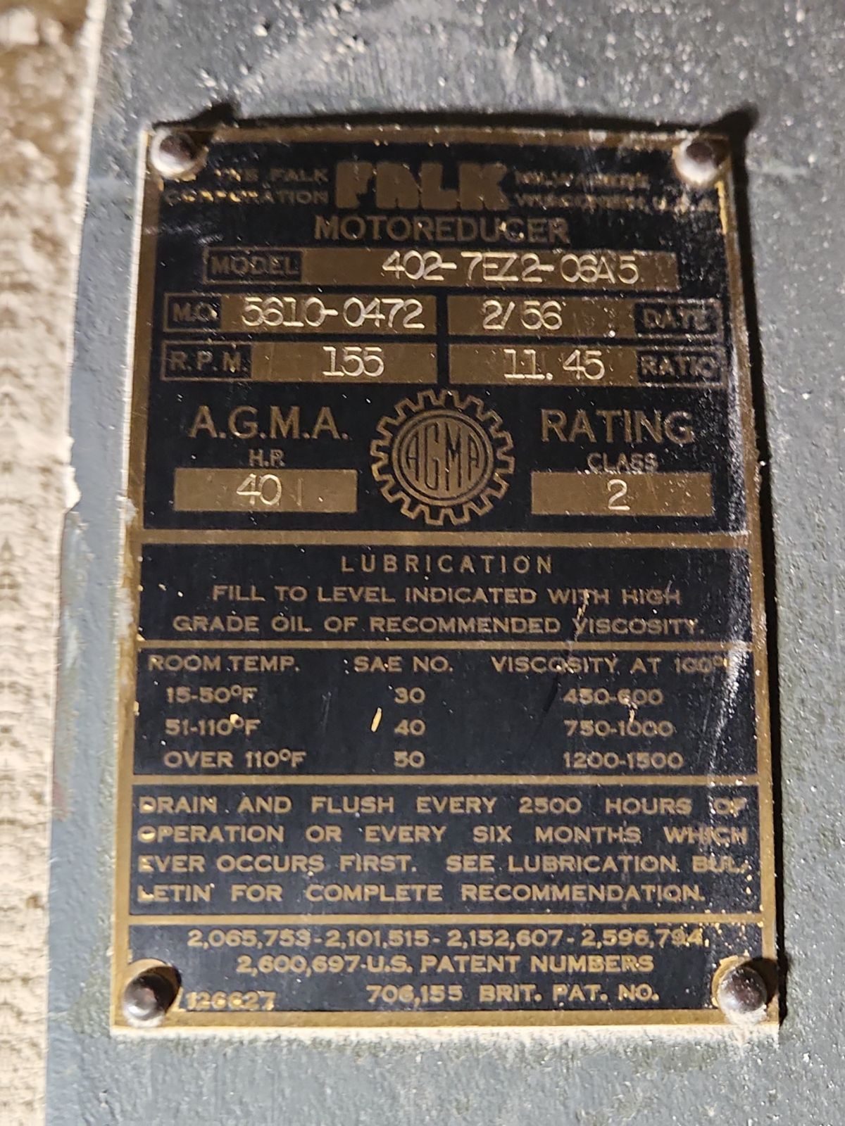 A plaque on a wall that says a.g.m.a. rating