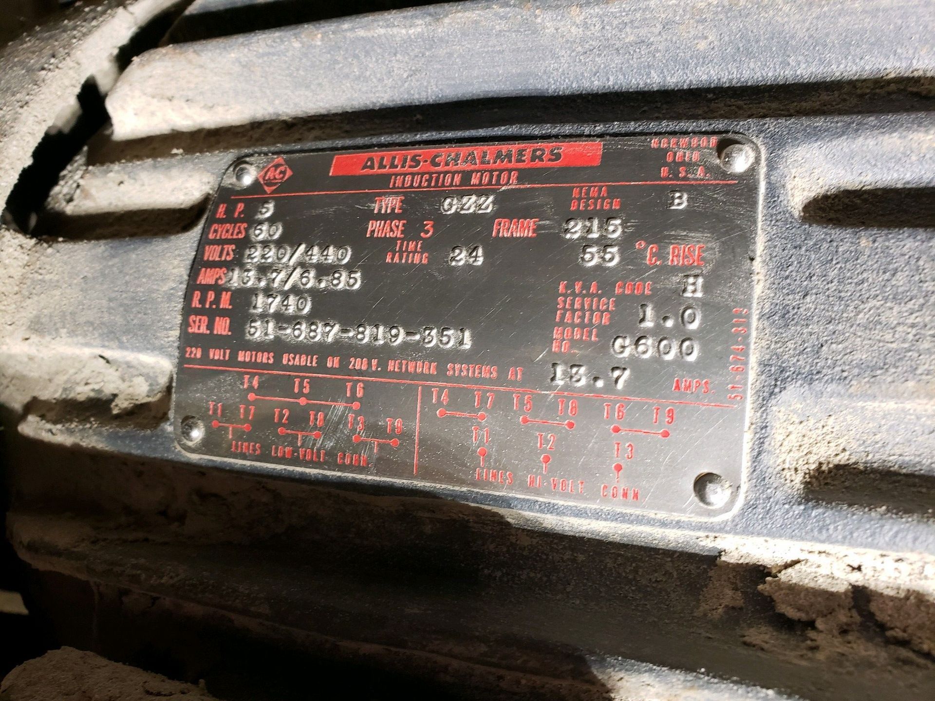 A close up of a label on the side of a machine