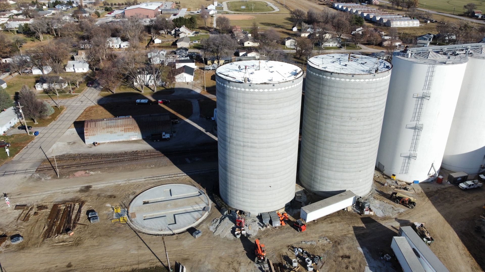 Mead Frontier Bin Foundation McPherson Concrete Storage System CL Construction Nebraska