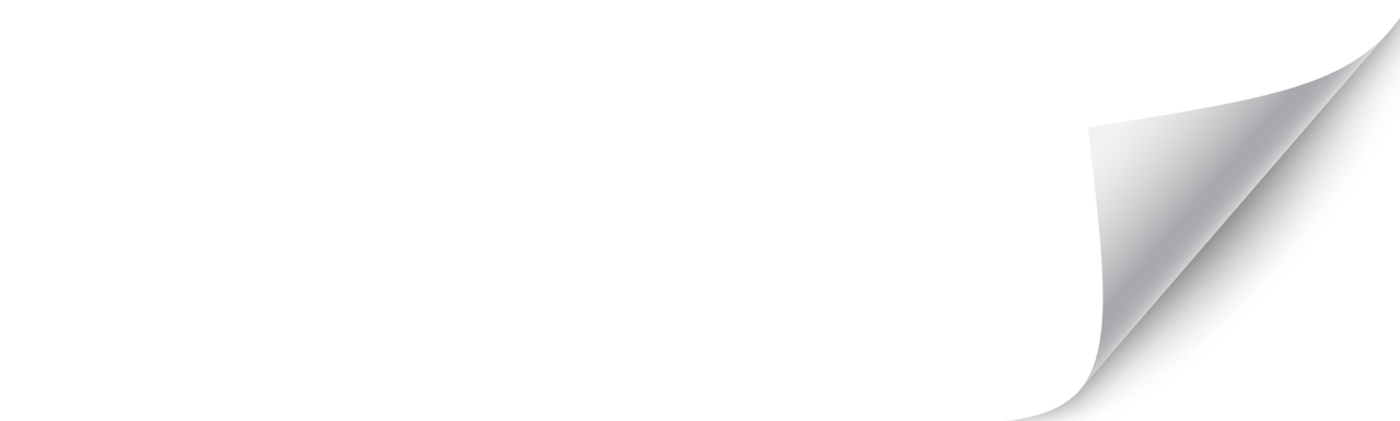 A white page with a curled top-right corner, creating a shaded fold effect.