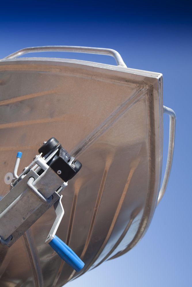 A Close Up of a Boat With a Blue Handle — Sun City Sheetmetal In Garbutt, QLD