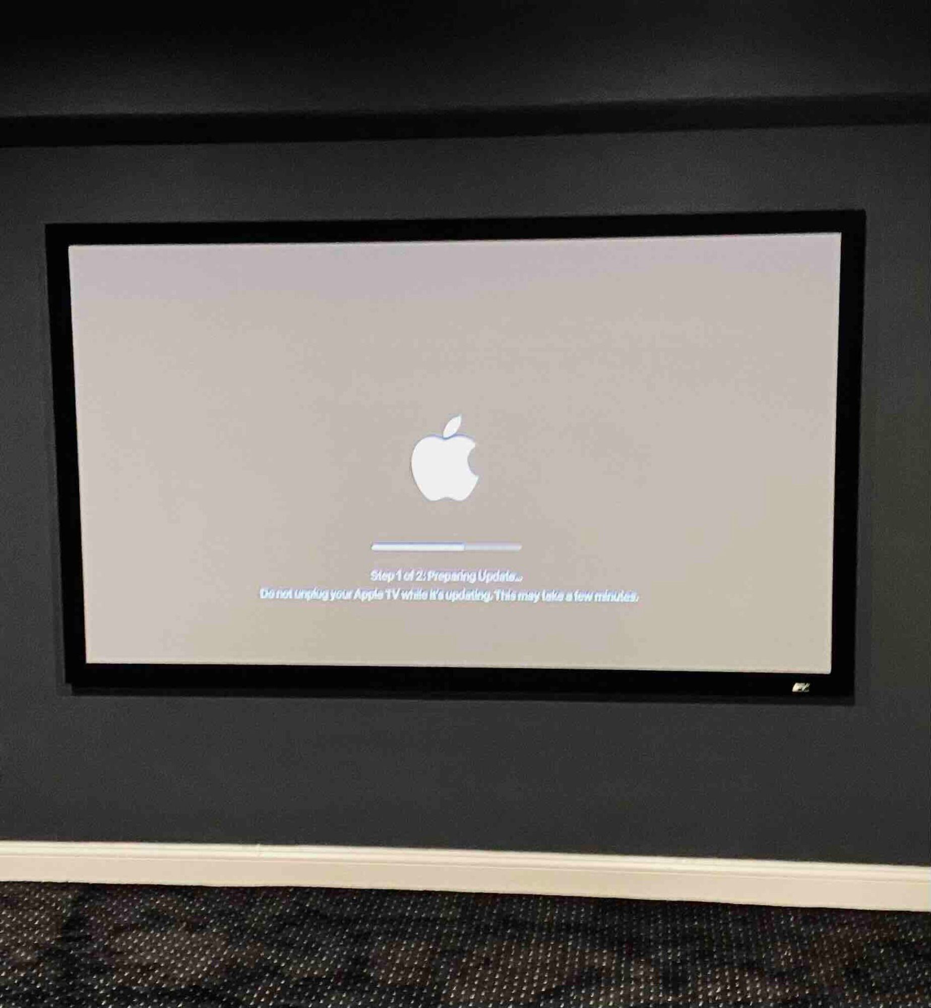 Home theater installation of devices together with the large monitor