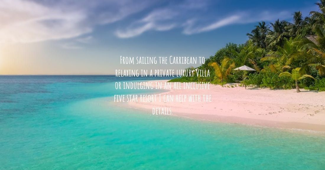 A tropical beach with a pink sandy beach and palm trees.