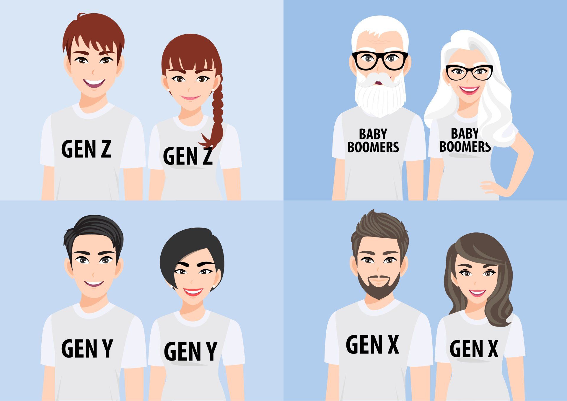 GENERATIONS WEB : BOOMERS, GENERATIONS X, Y, Z