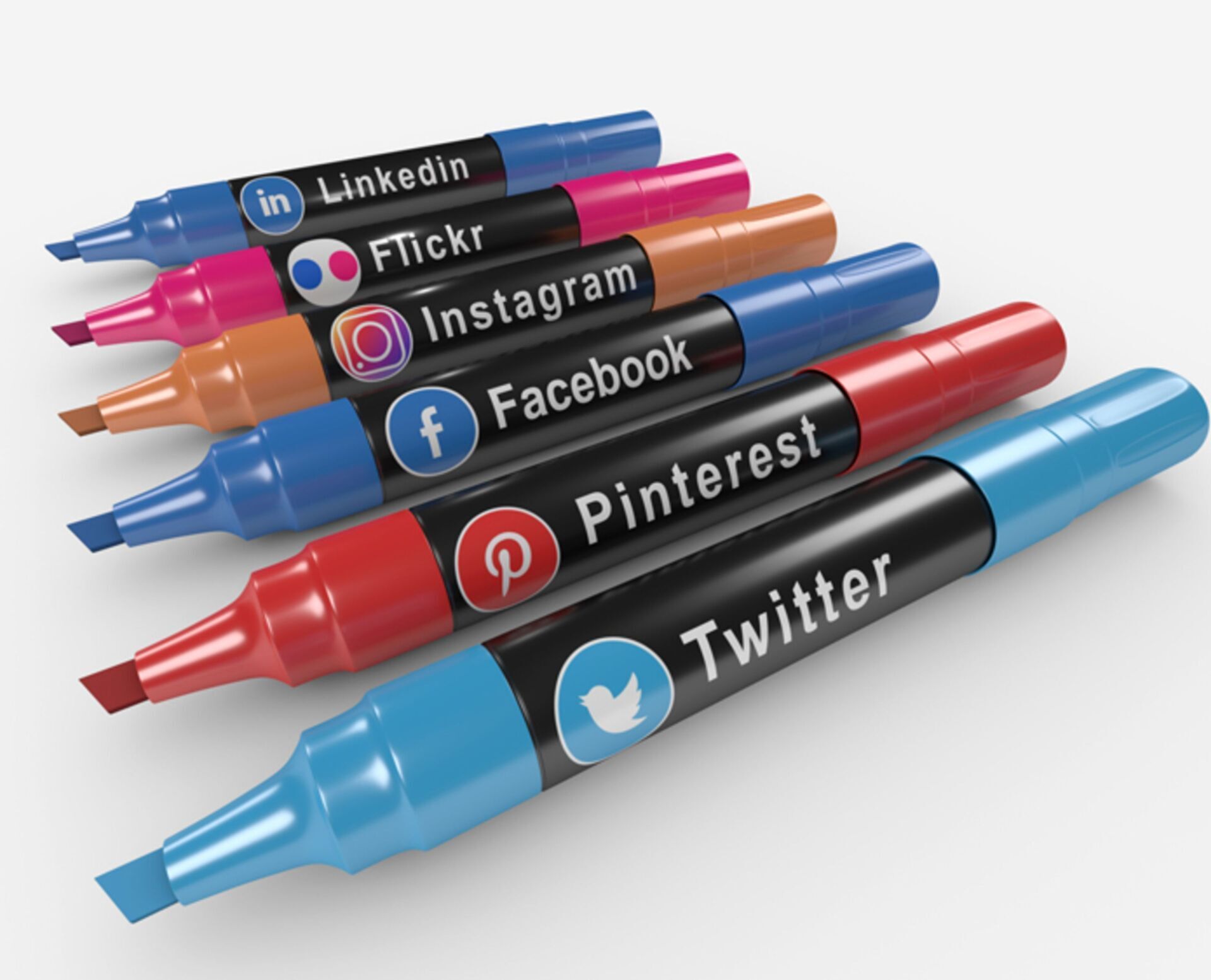 Marketing social LinkedIn, Facebook, Twitter, Instagram