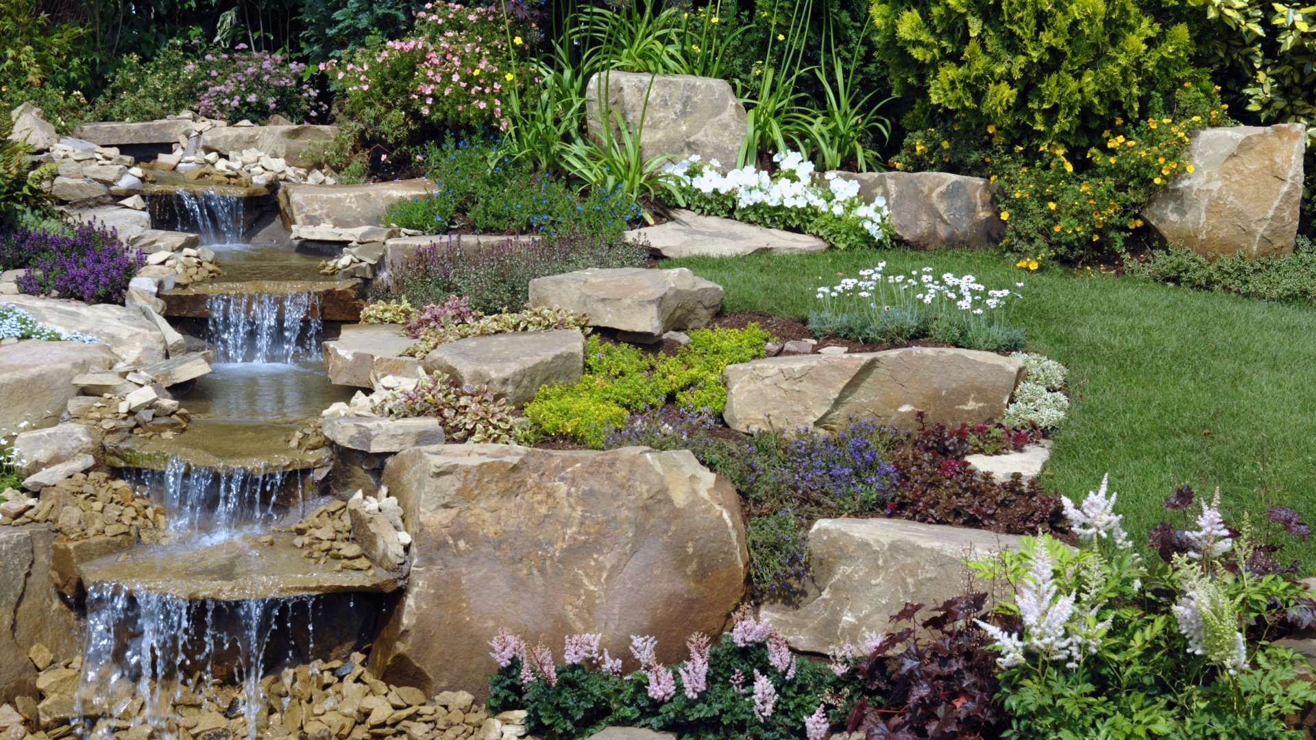 outdoor water feature