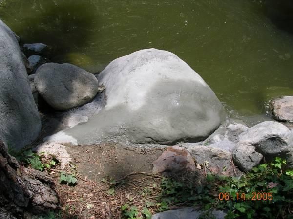 cracked rock after patchwork