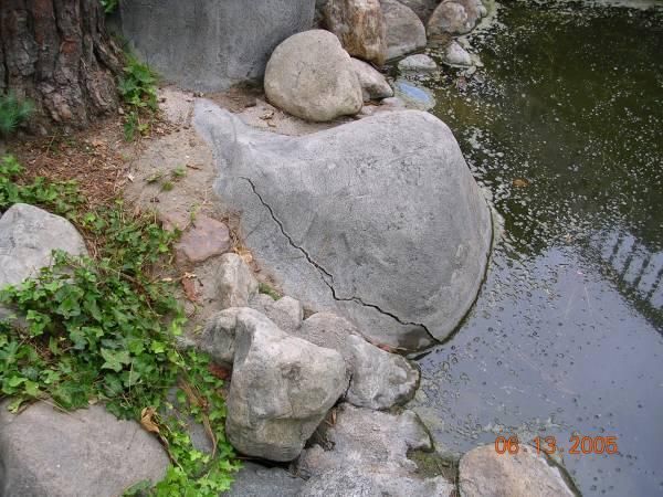 cracked rock before patchwork