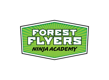 A logo for the flying squirrel ninja academy