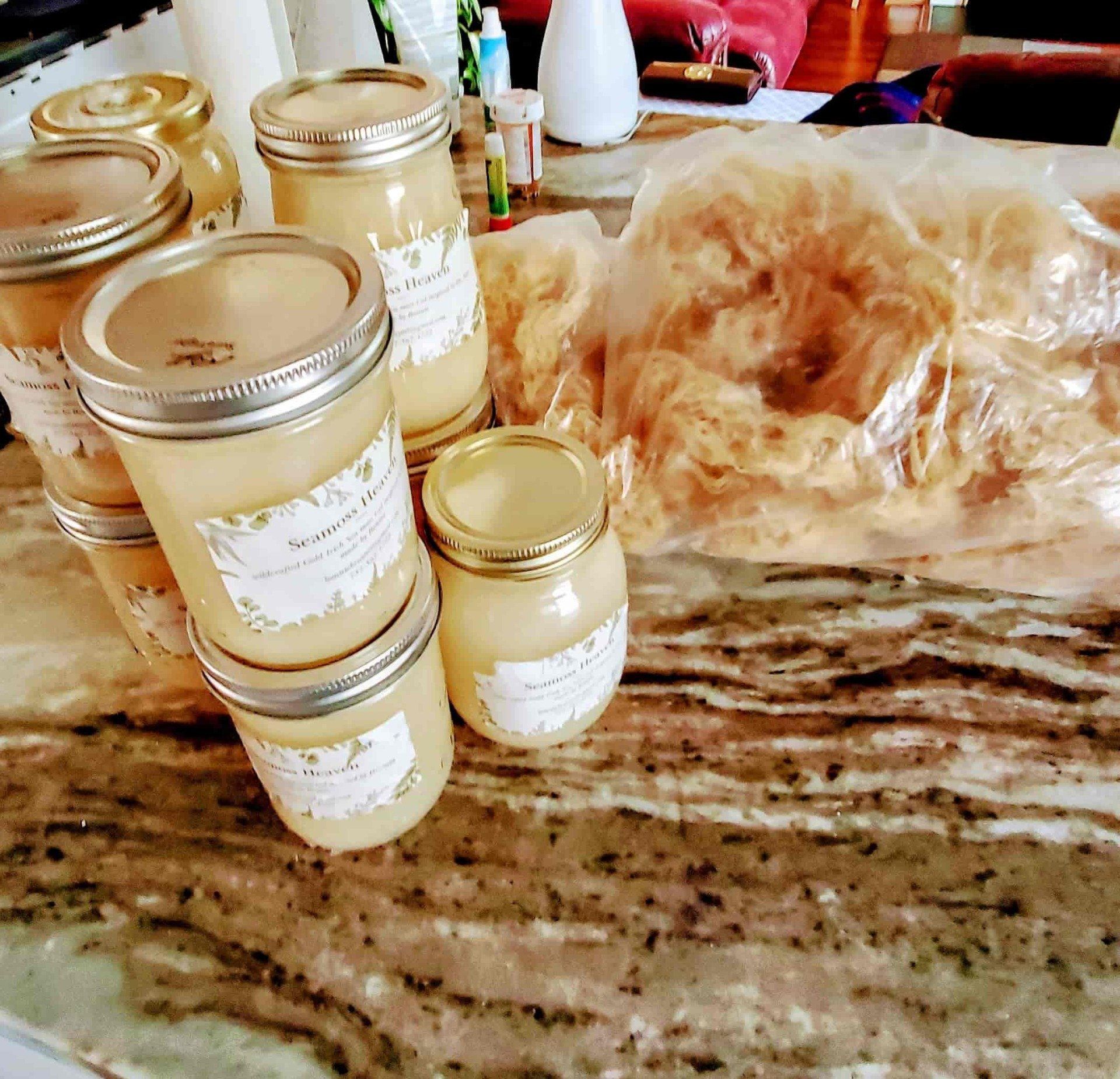 fruit infused sea moss jars