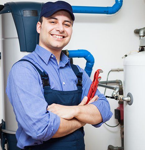 Plumber Holding Plumbing Wrench — Brunswick, GA — Rooter Express Plumbing & Drain