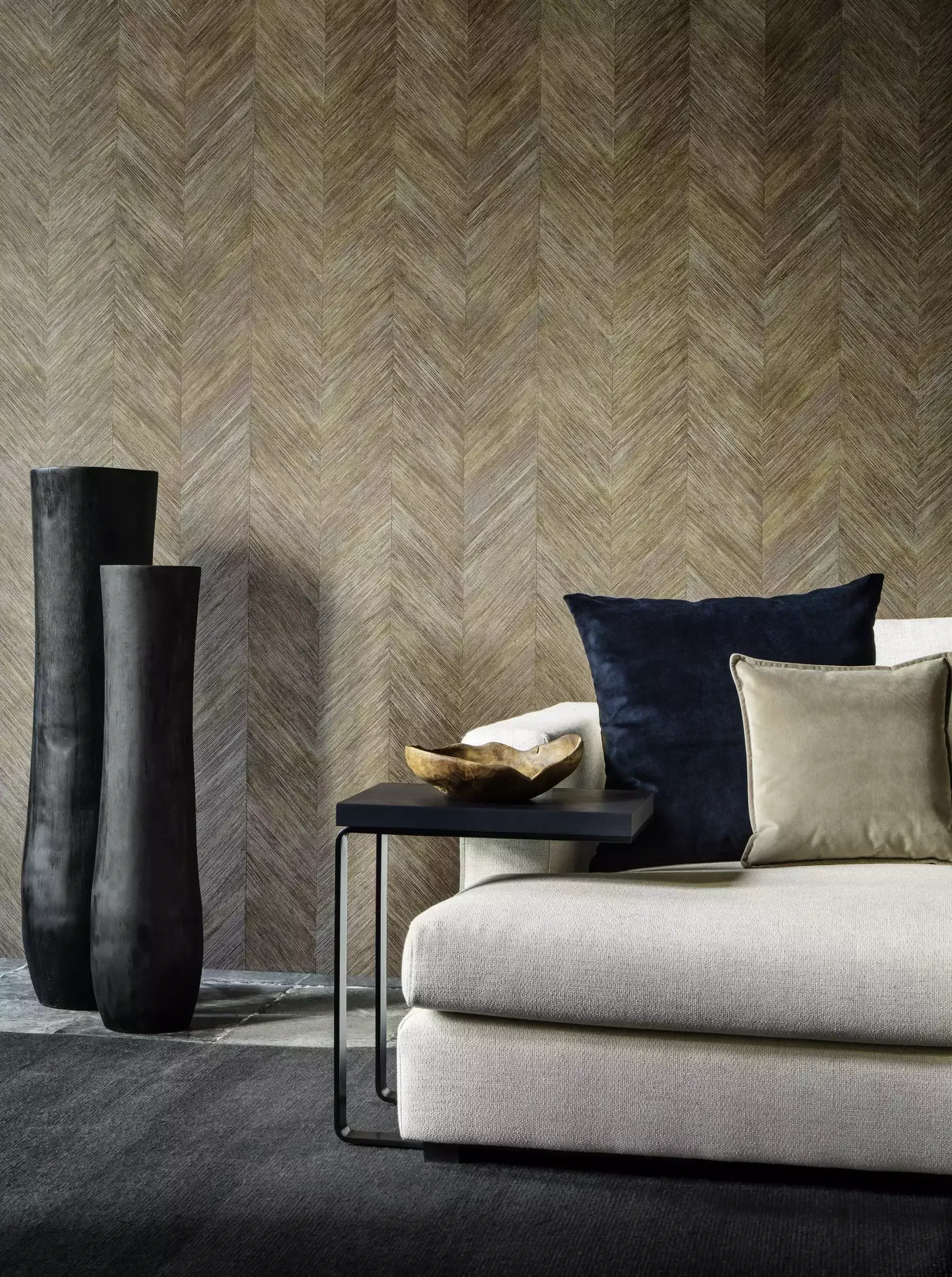 A Person Wearing Gloves Is Using A Stapler — Gaeta's Upholstery Blinds & Awnings in Glen Innes, NSW