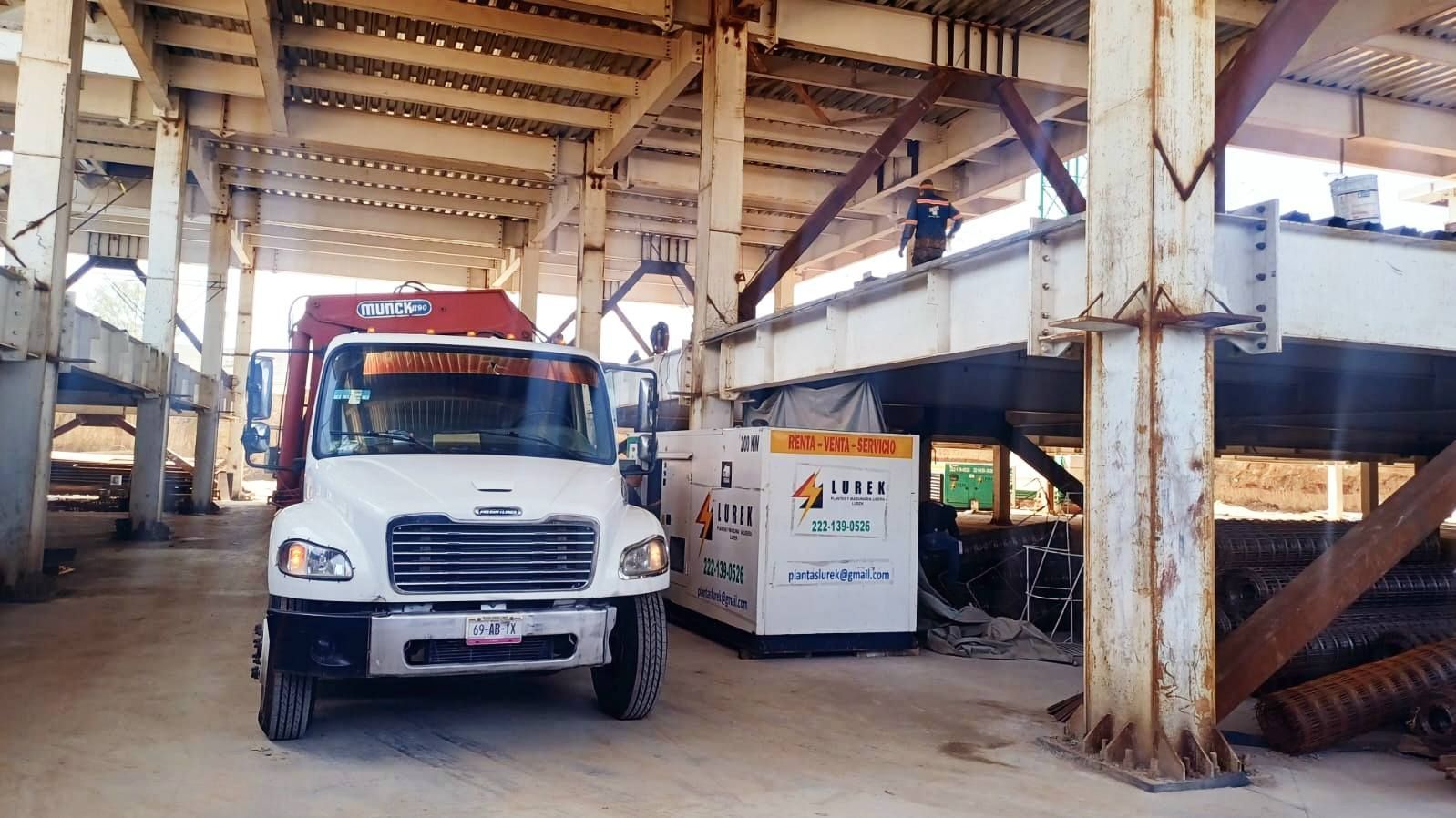 Planta de luz para obra con conexiones seguras