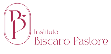 O logotipo do instituto biscaro pastore é vermelho e branco