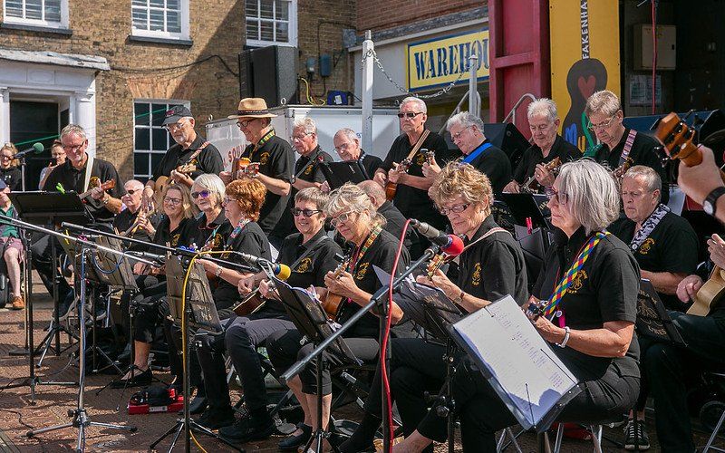 Orchestral band playing music at the Fakenham Music Festival