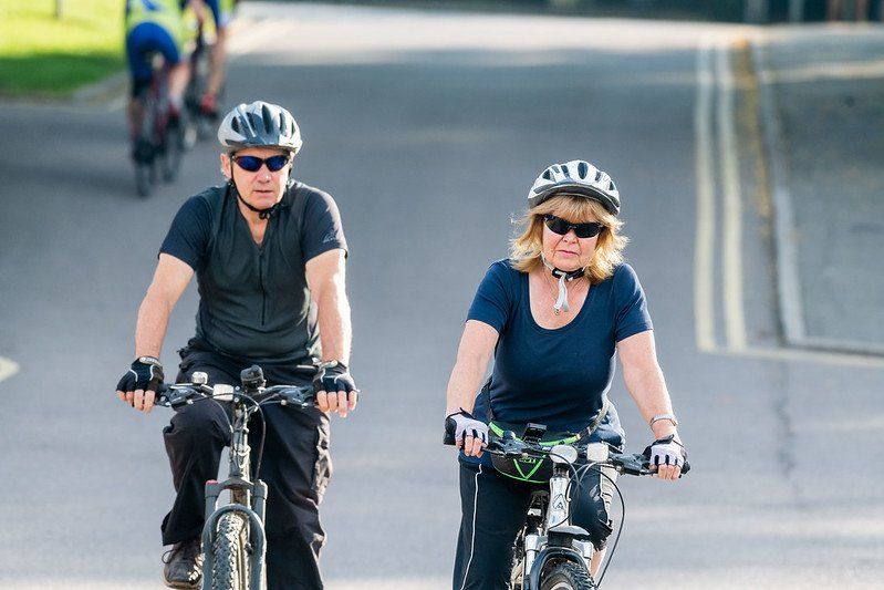 2 cyclists taking part in Ride North Norfolk
