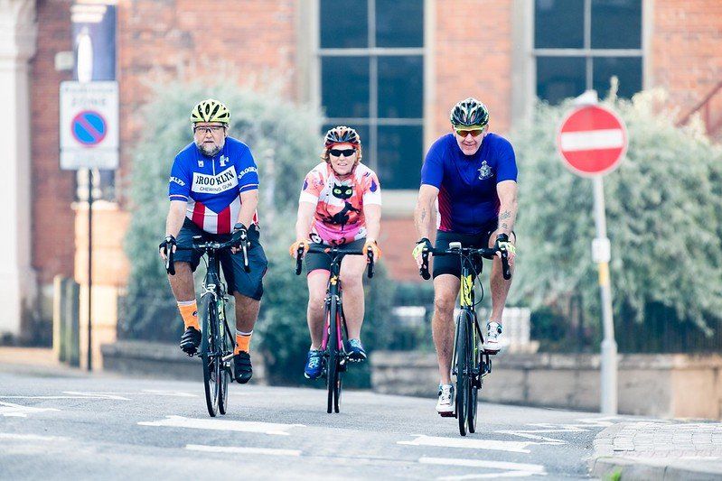 3 cyclists taking part in Ride North Norfolk