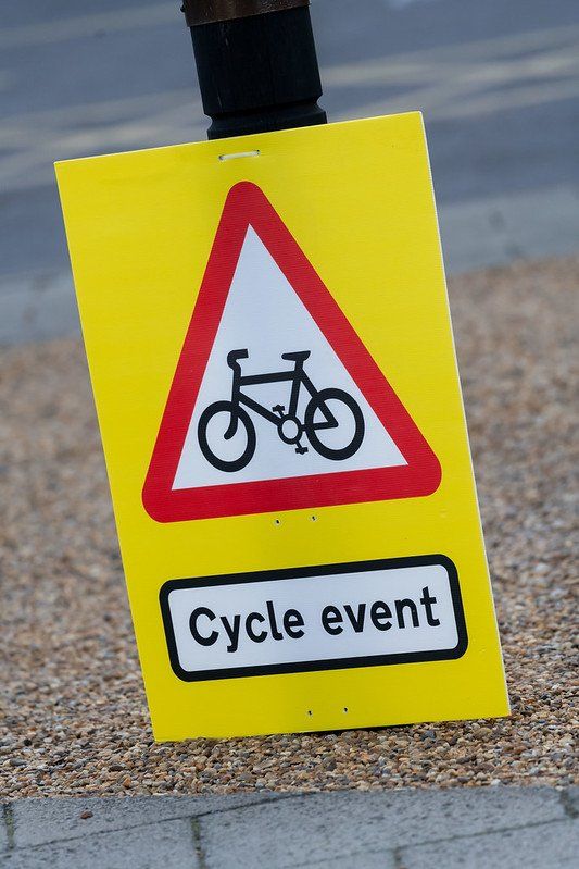 Cycle Event sign