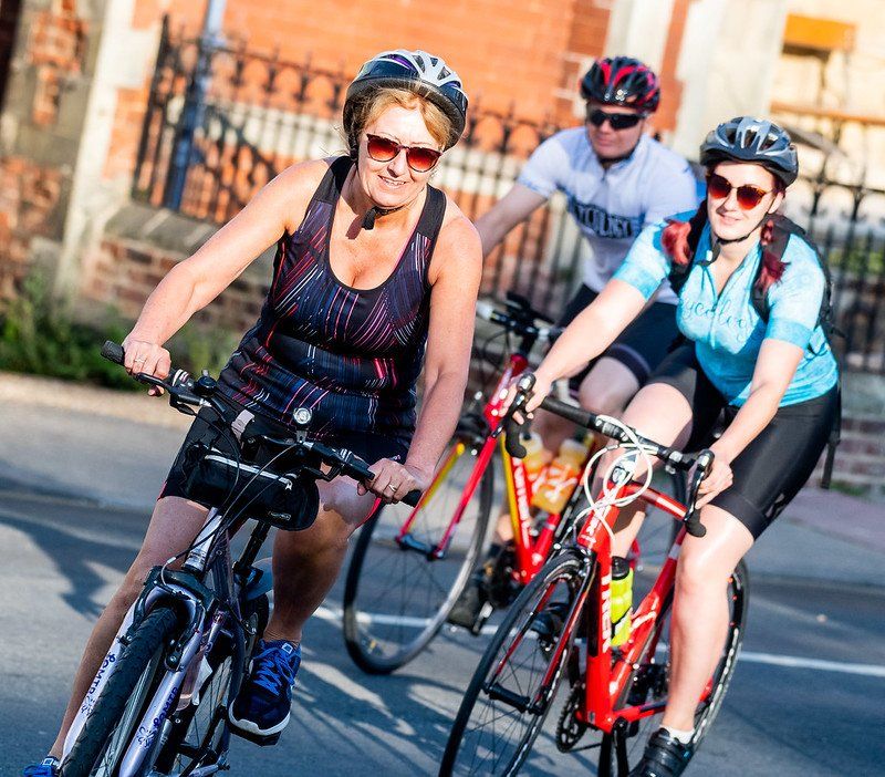 3 cyclists taking part in Ride North Norfolk