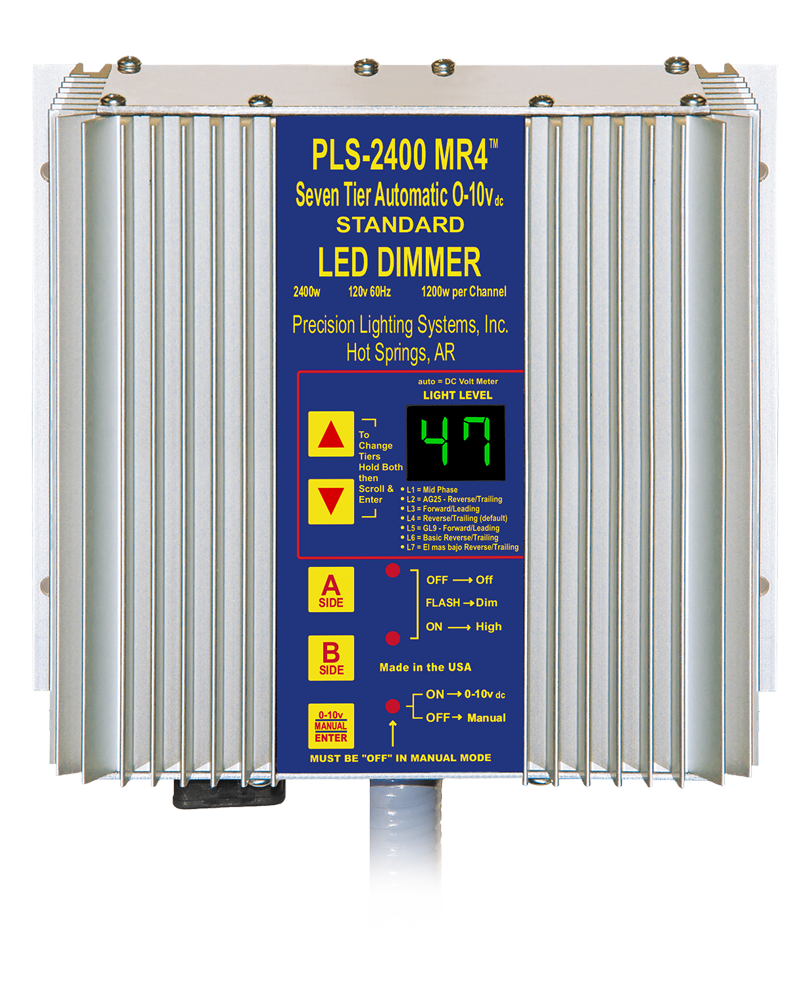 A pls 2400 mra led dimmer with a digital display