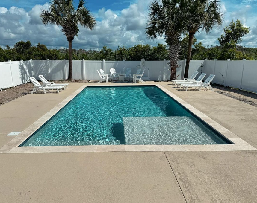 A large swimming pool  by Caroline Pool Plastering in Huntsville, NC