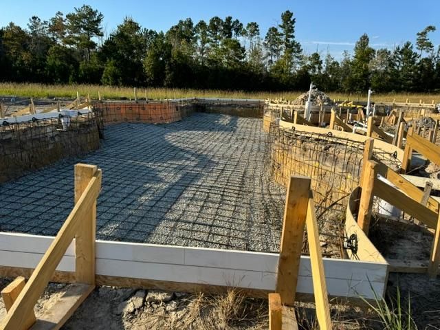an inground pool under construction by Caroline Pool Plastering in Charlotte, NC