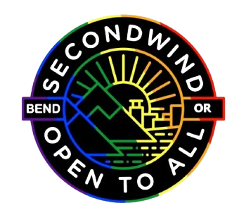 A logo that says second wind open to all
