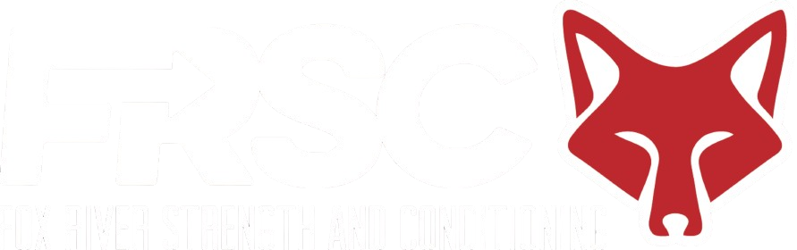 Red fox head icon with white text.