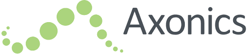 Axonics logo with green dot wave