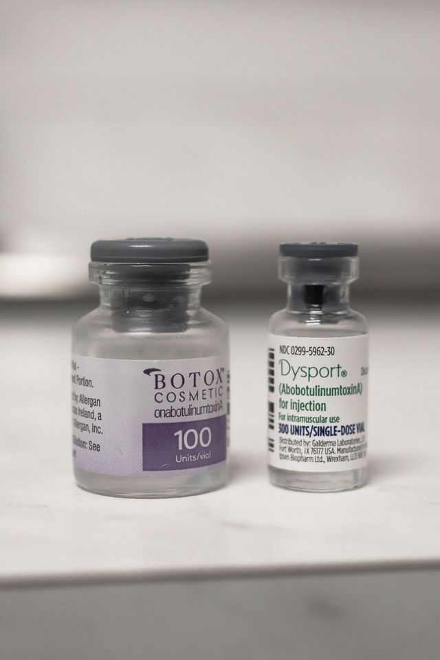 Close-up image of Botox and Dysport vials, the leading injectables for wrinkle reduction at Windermere Medical Spa & Laser Institute in Orlando, FL