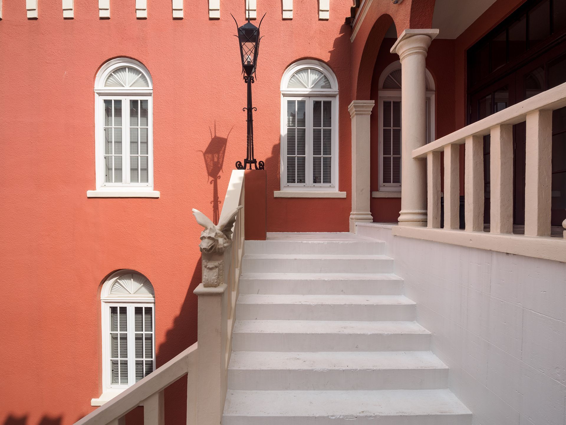 Photo of the second leg of a flight of steps