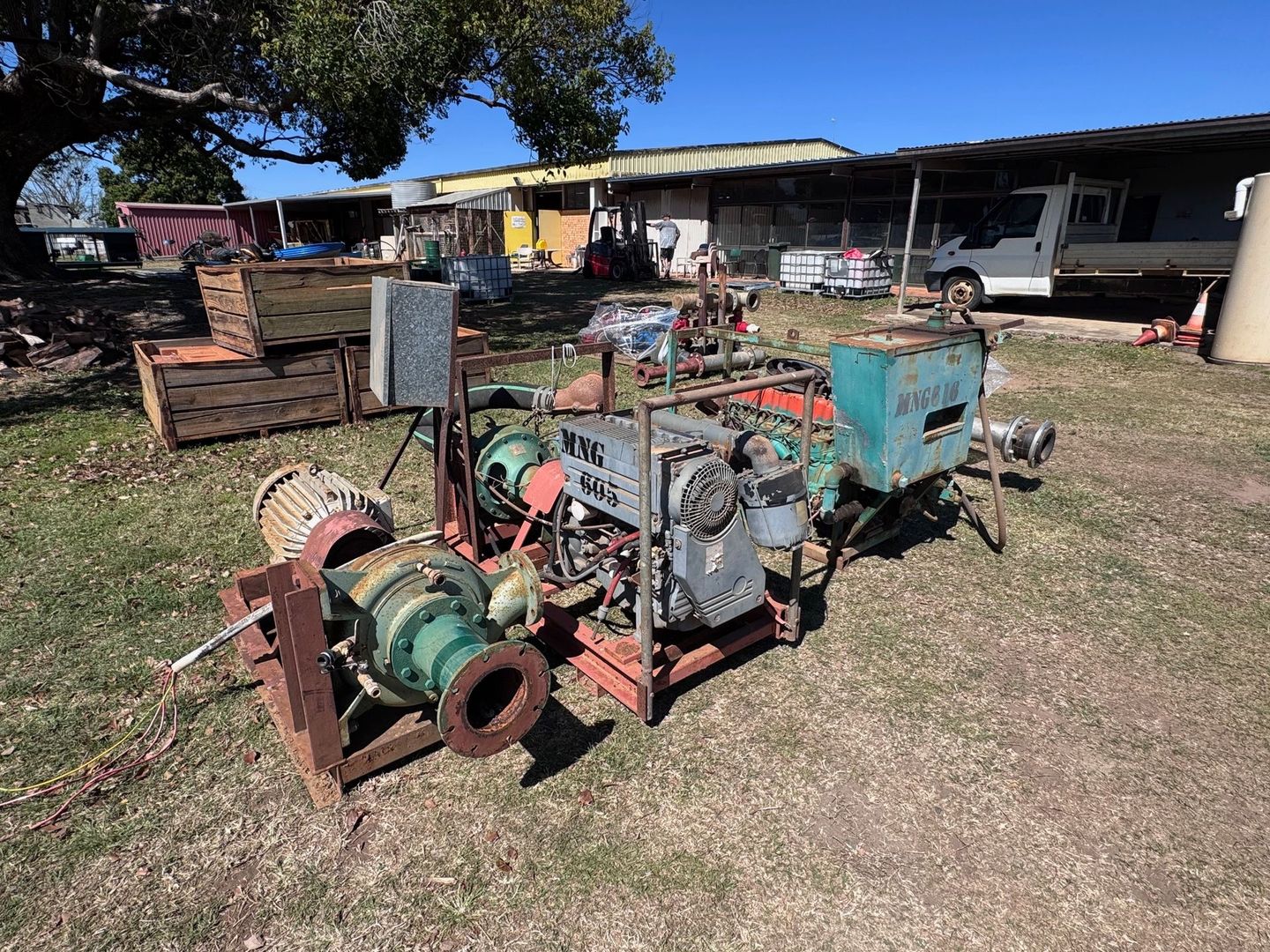 Outdoor Shot of Vintage Machinery — Bundaberg Auction Centre in Gooburrum, QLD