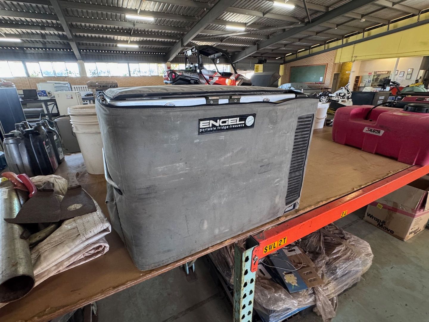 Large Gray SNOWE Cooler — Bundaberg Auction Centre in Gooburrum, QLD