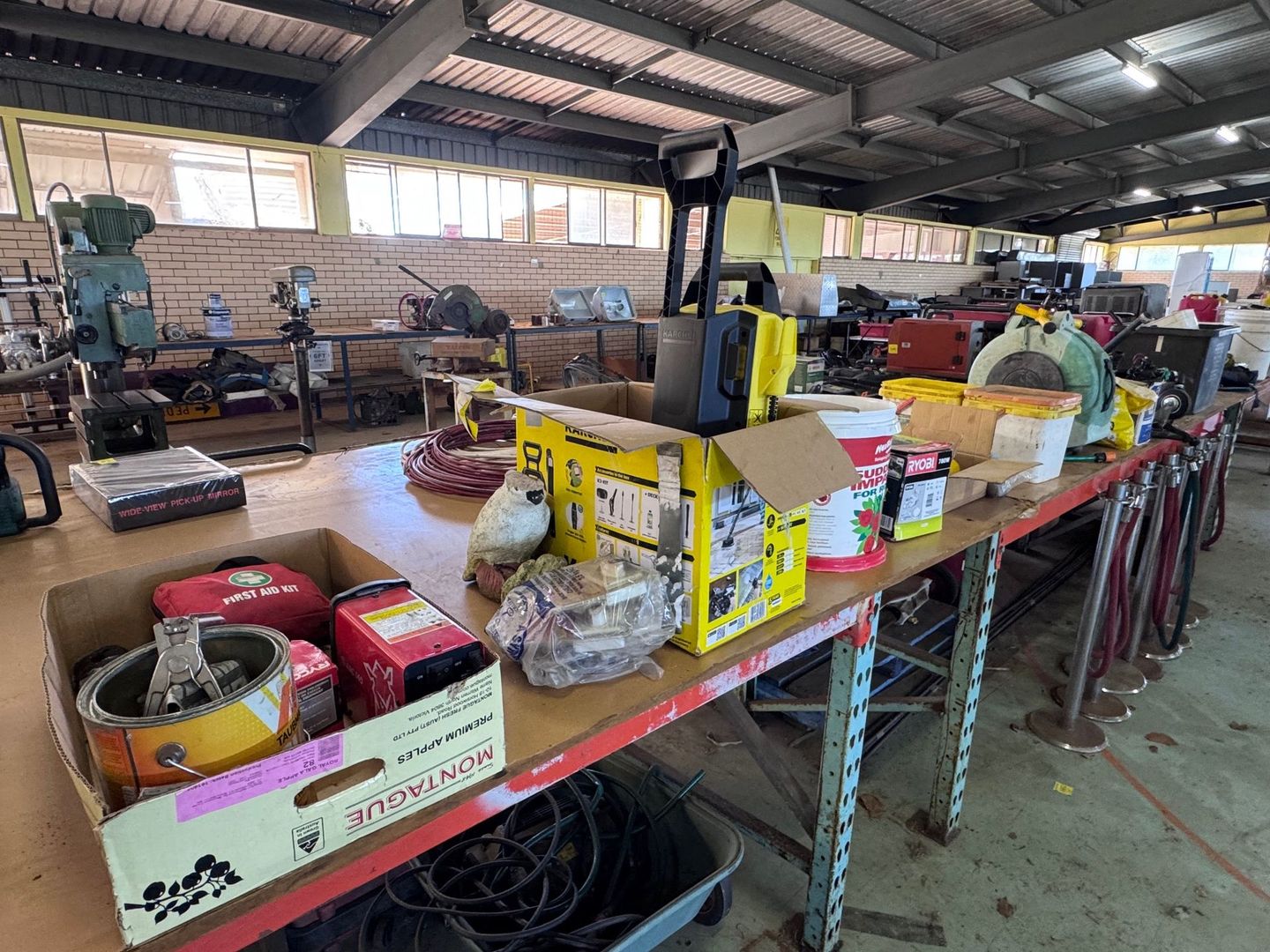 Workshop Interior with Tools and Equipment — Bundaberg Auction Centre in Gooburrum, QLD