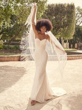 maggie sottero wedding dress boho dress with accessories