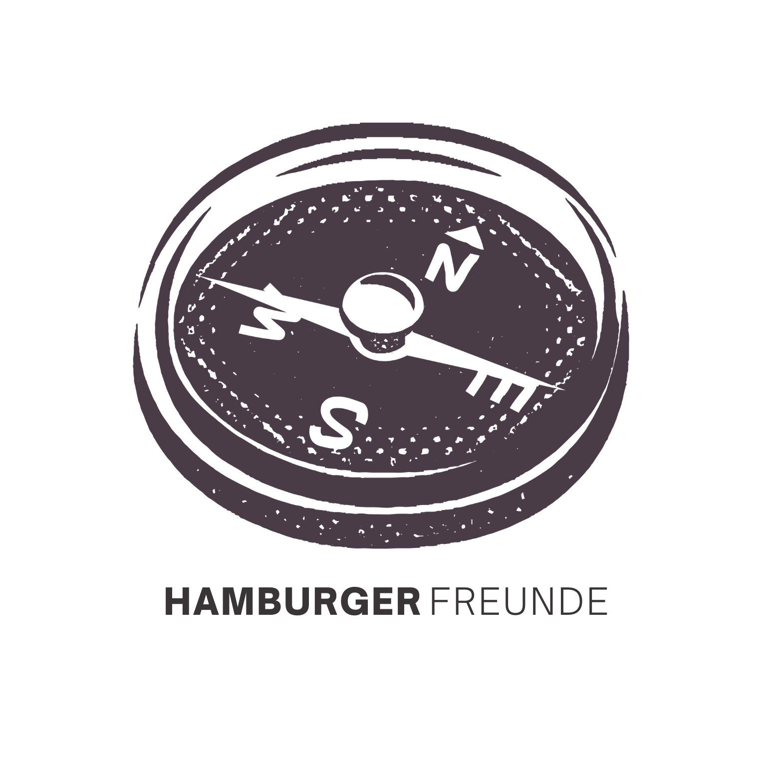 Ein Kompass mit der Aufschrift „Hamburger Freunde“