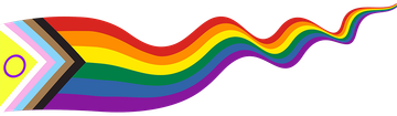 A rainbow flag is waving in the wind on a white background.