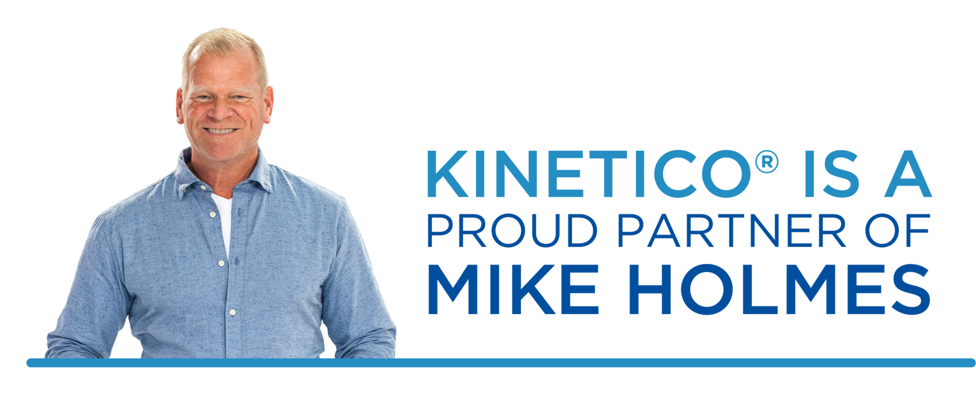 Man smiling, beside text: 