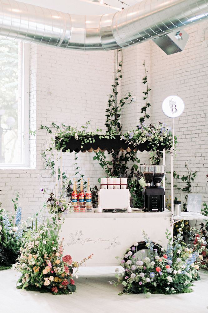 Coffee Table with Flowers — Gig Harbor, WA — Blooming Espresso