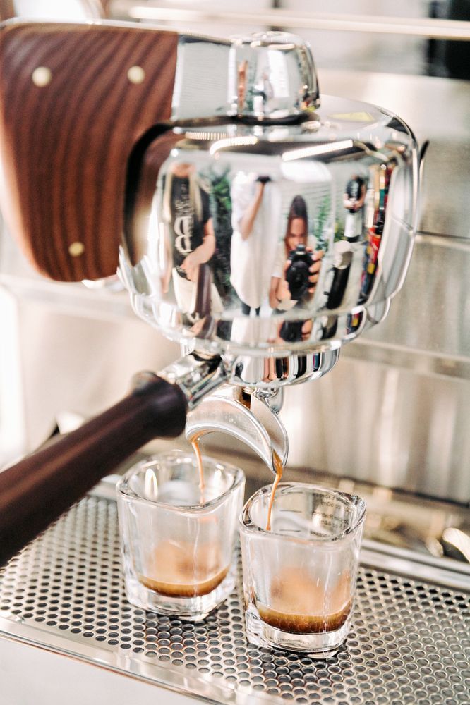 Coffee Machine Pouring Coffee — Gig Harbor, WA — Blooming Espresso