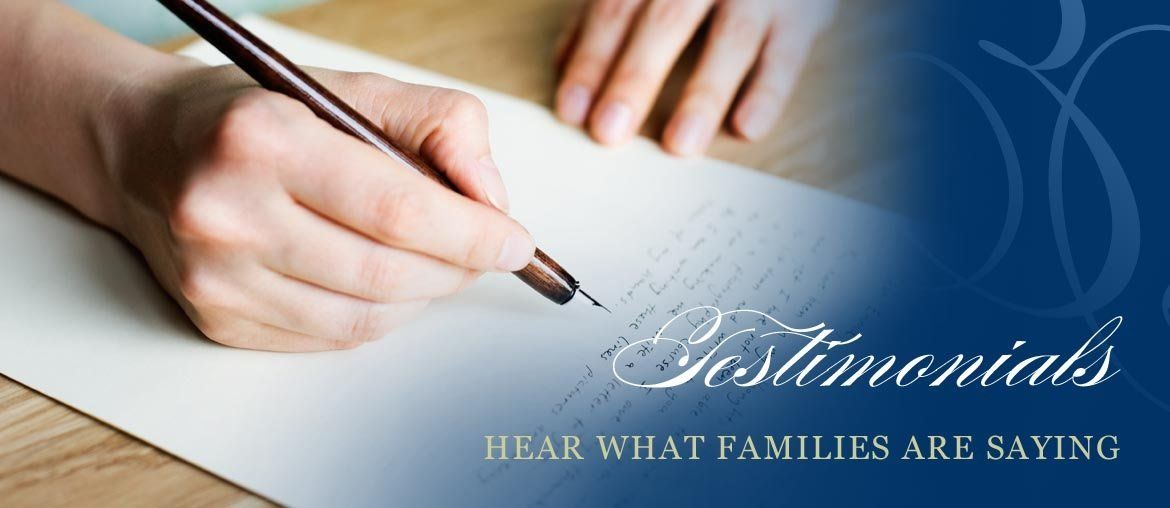 Testimonials - hear what families are saying