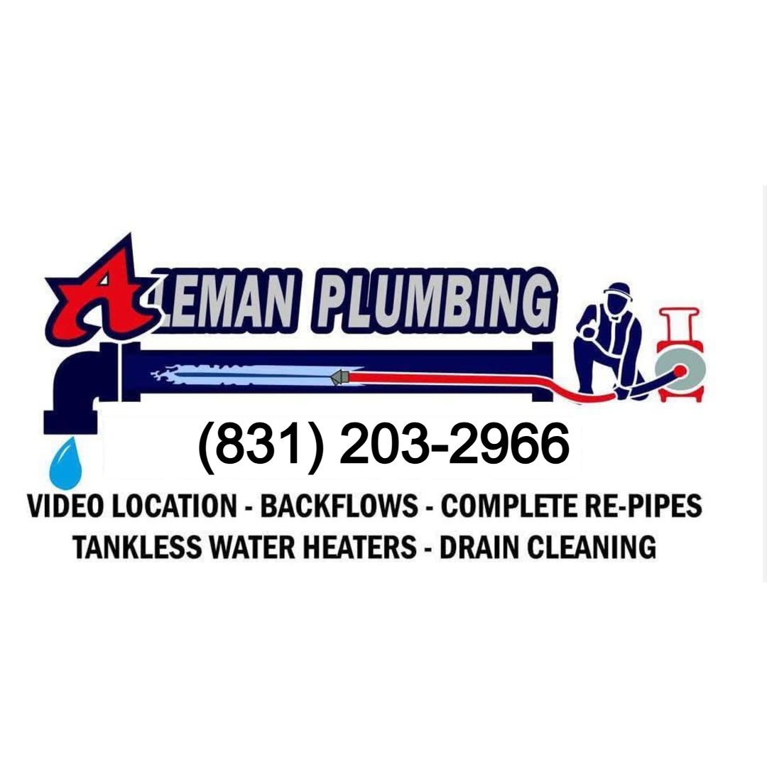 Logo for Zeman Plumbing with phone number and services offered.