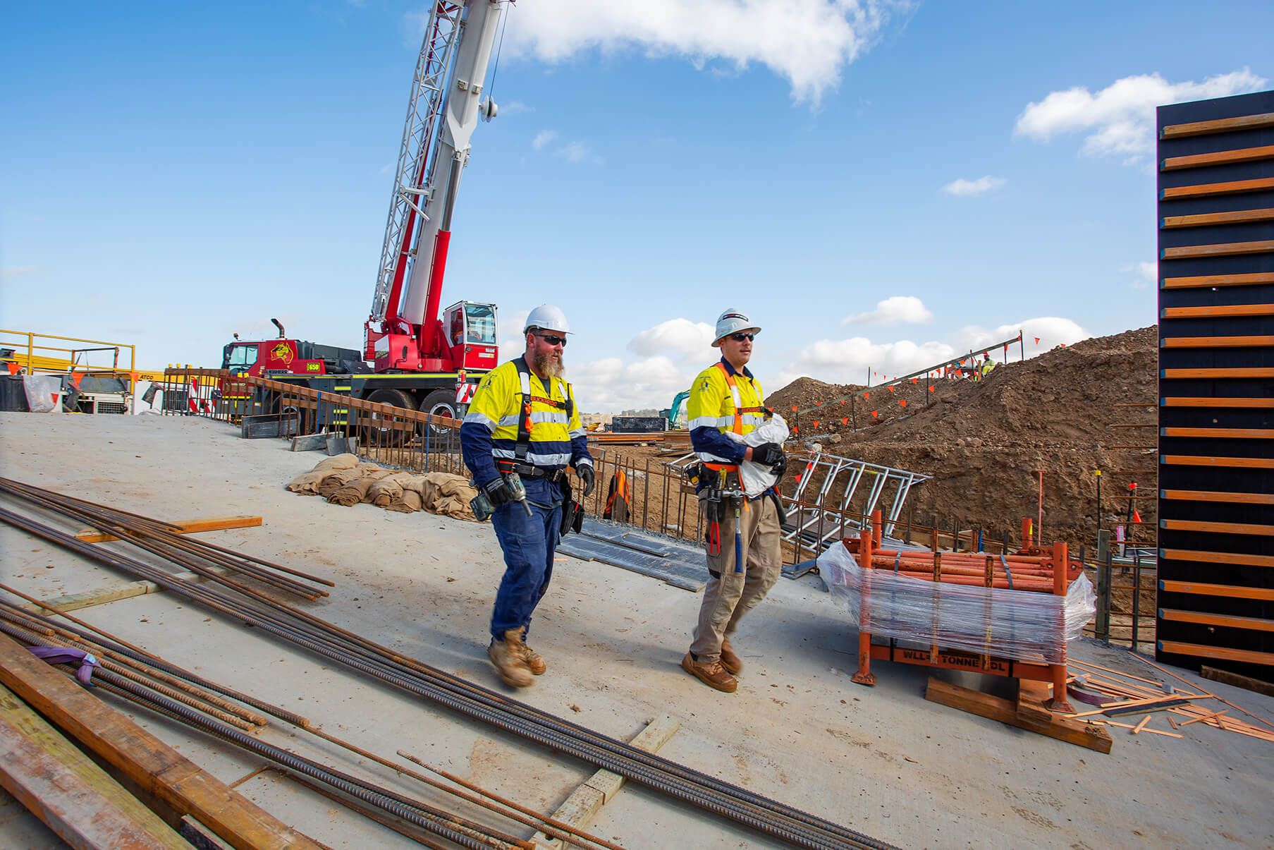 staff on construction site