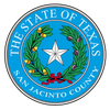 The seal of the state of texas san jacinto county