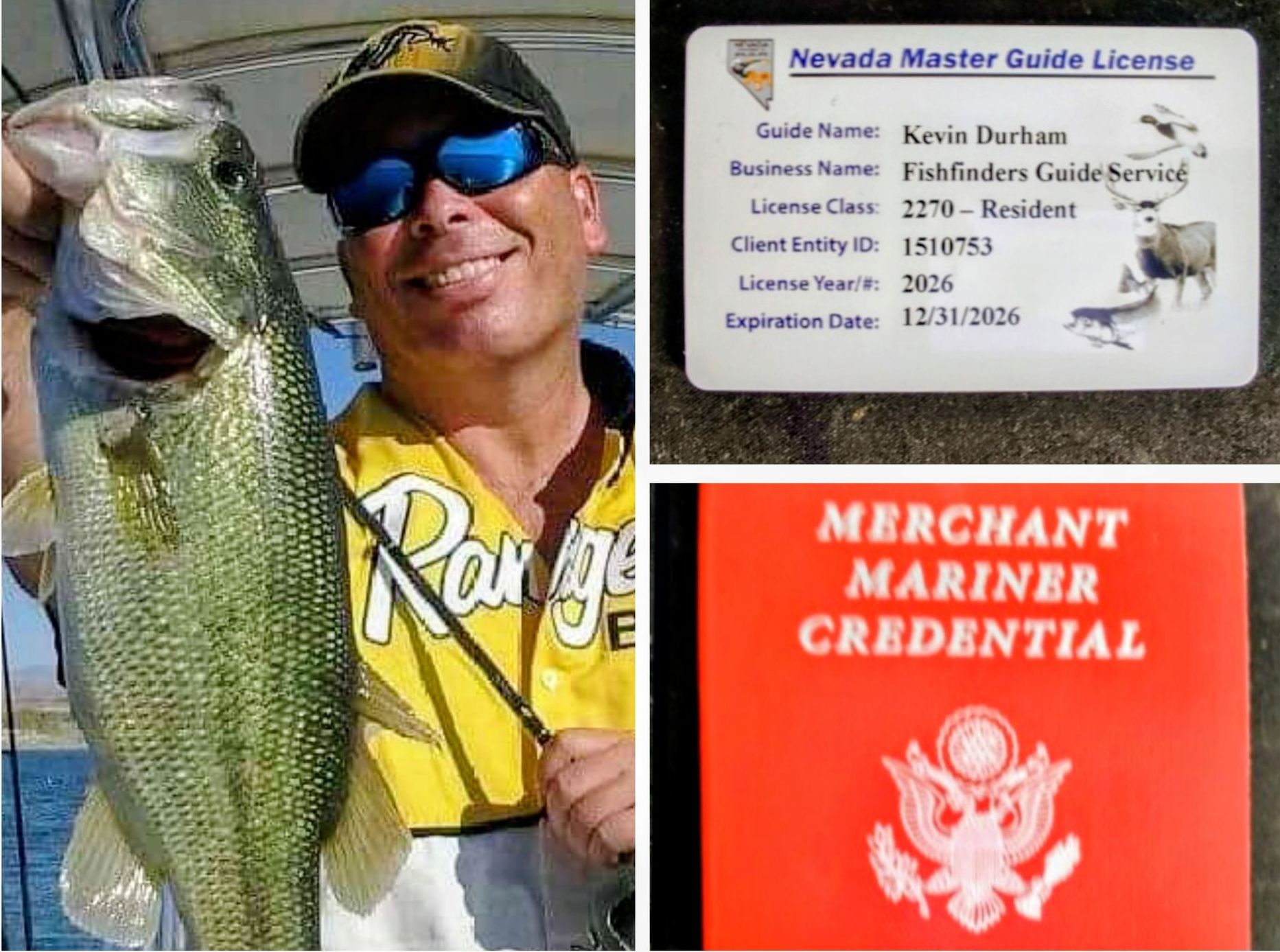 Licensed USCG Captain Las Vegas Nevada fishing guide