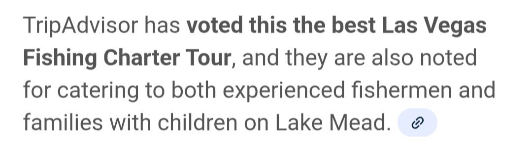 TripAdvisor has voted this the best Las Vegas Fishing Charter Tour