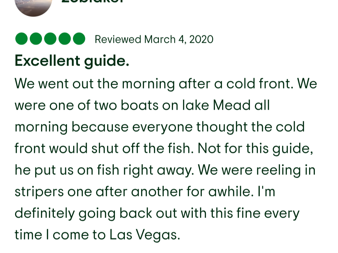 Lake Mead Fishing Charter Boats 