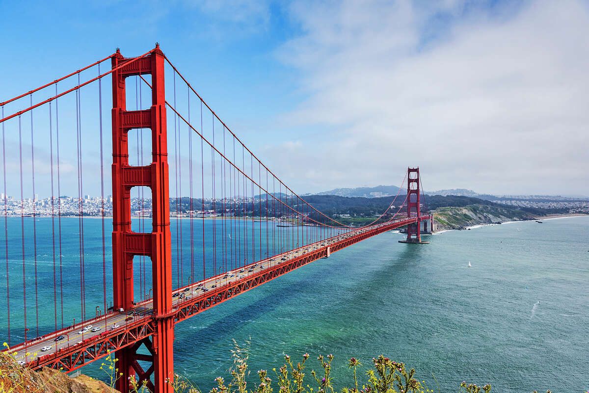 The golden gate bridge is a suspension bridge over a body of water.