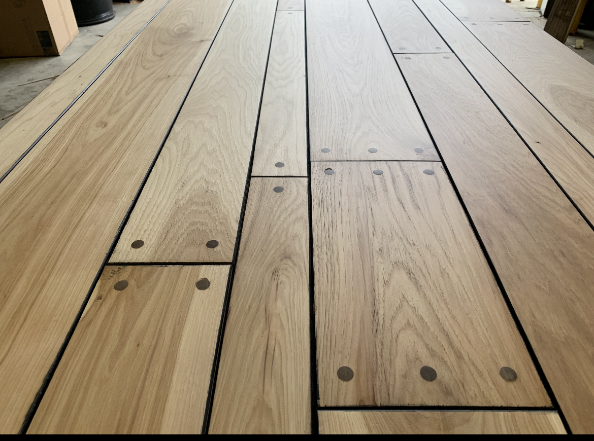 Hickory with rounded pegs