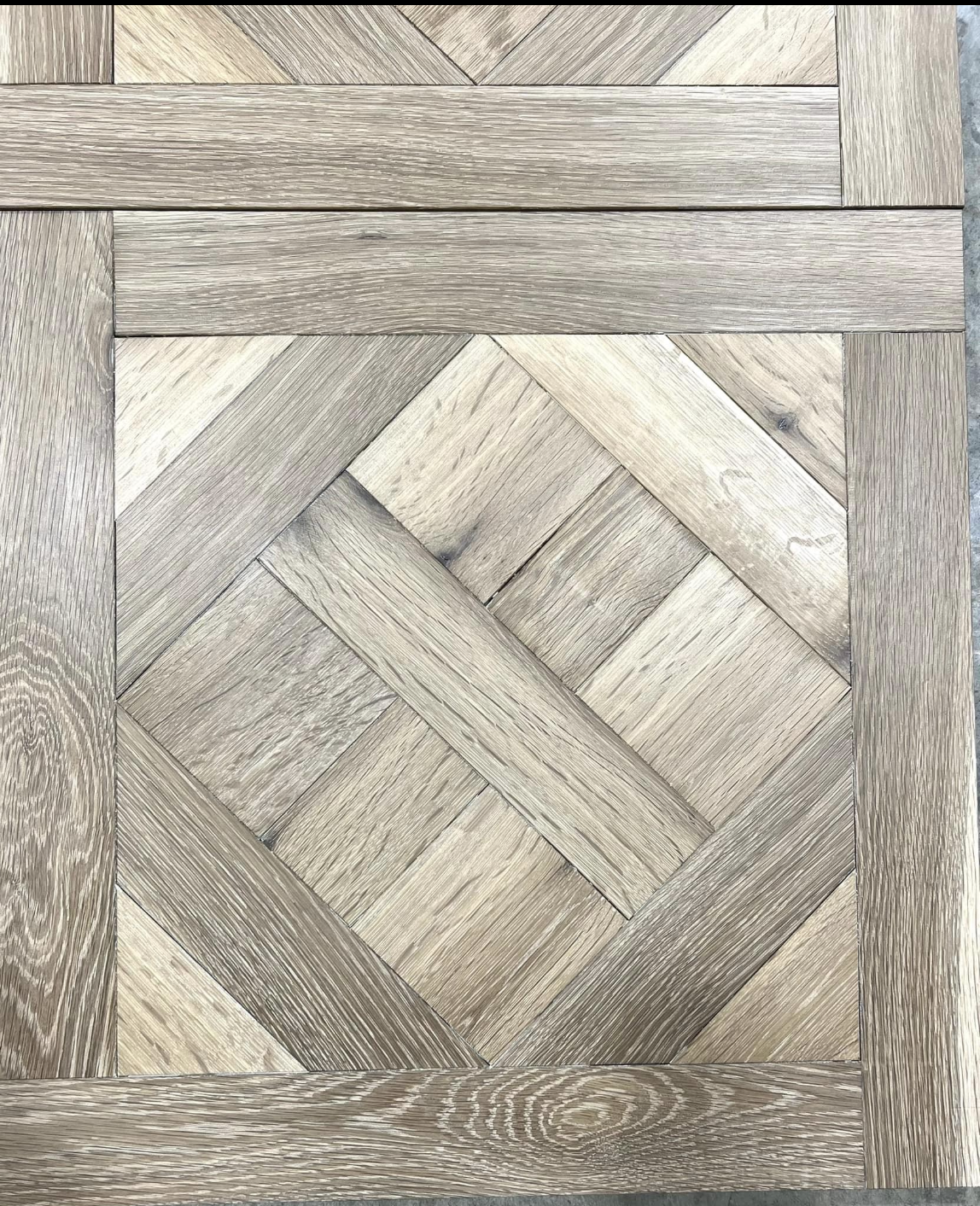 French Versailles Parquet White Wax Wire Brush